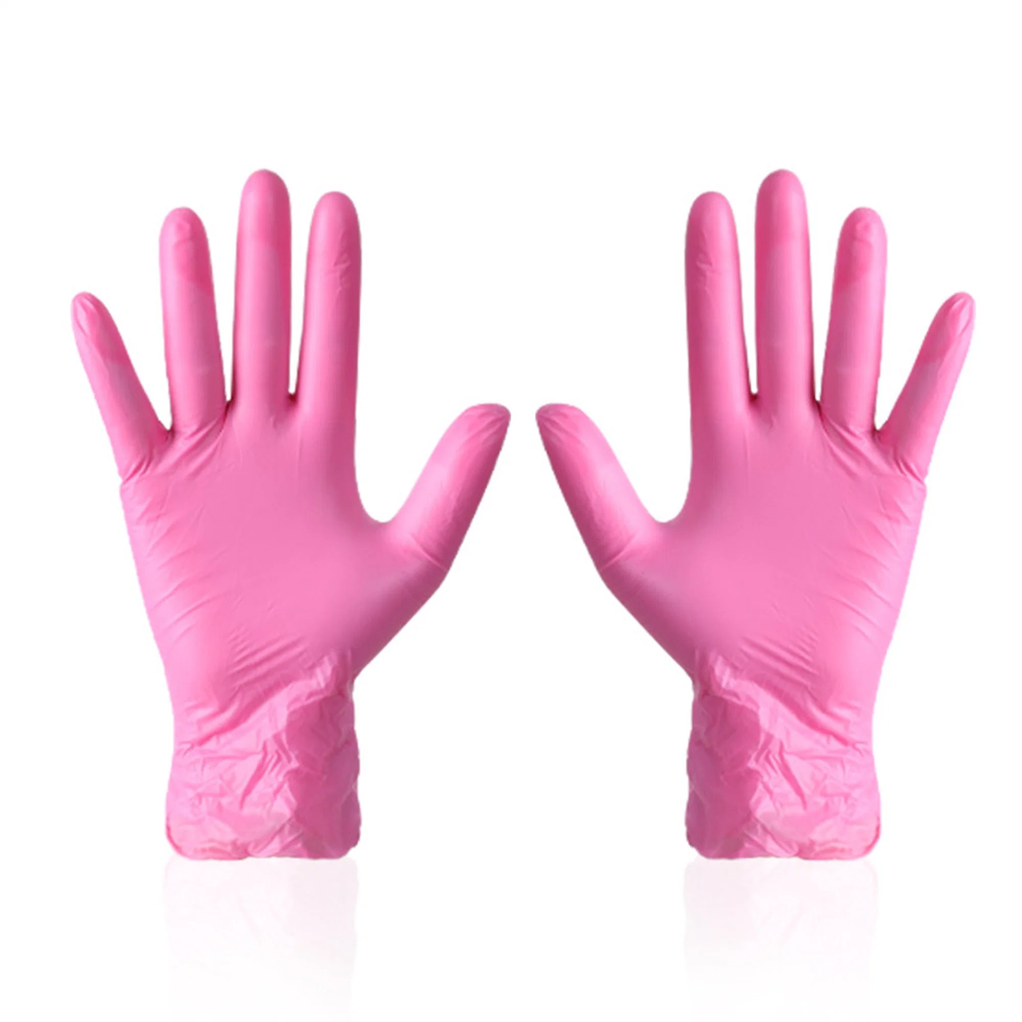 Pink Vinyl Disposable Gloves Medium 50 Pack Latex Free Powder Free Medical Exam Gloves