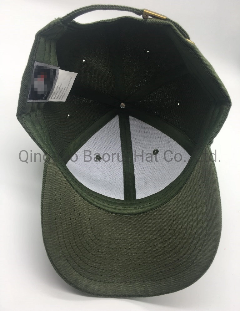 El verde de acrílico blanco Gorros sombreros deportiva con hebilla Metal