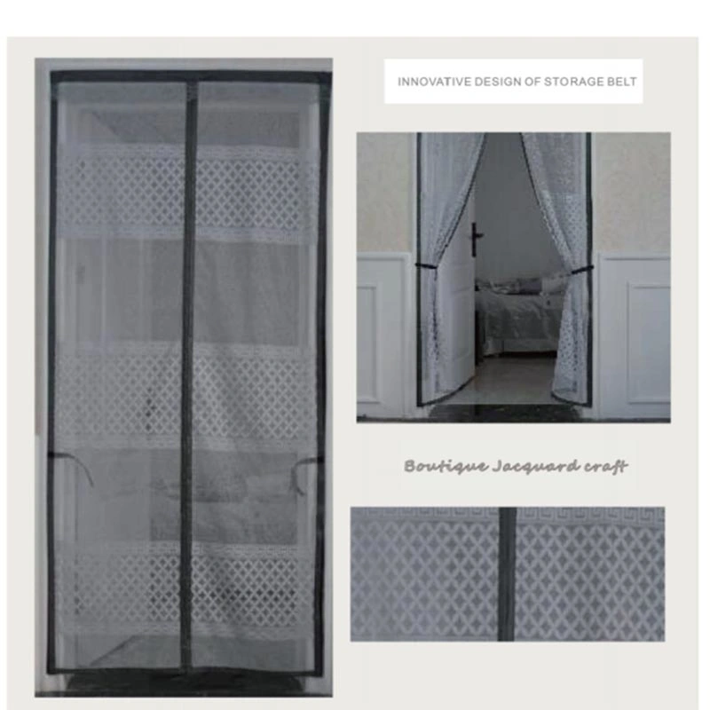 Magnetic Screen Door, Qjmxrou Heavy Duty Mesh Curtain with Powerful Magnets and Full Frame Tape, Let Fresh Air in 90*210 Cm