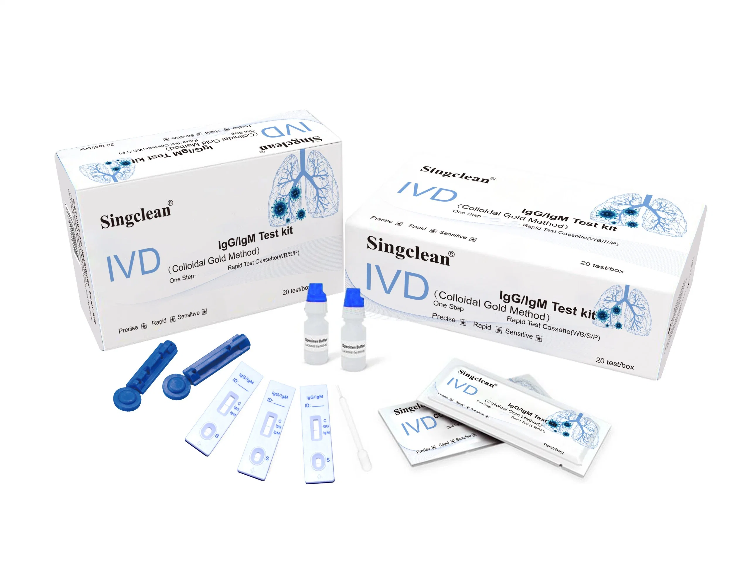 Singclean Igg et Igm Kit de test de diagnostic rapide de l'anticorps avec ce test