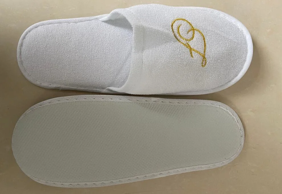 Beauty SPA Massage Sauna Guest Use Slippers Non Woven Fabric Slipper Cheap Natural Degradable Hotel Disposable Slippers