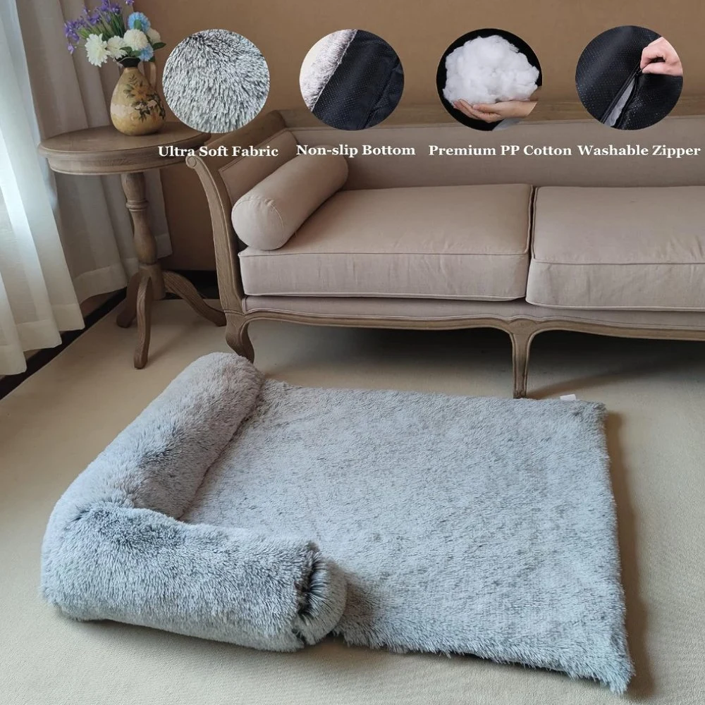 Pet Couch Protector Waterproof Calming Bed for Dogs Plush Dog Mat Dog Sofa