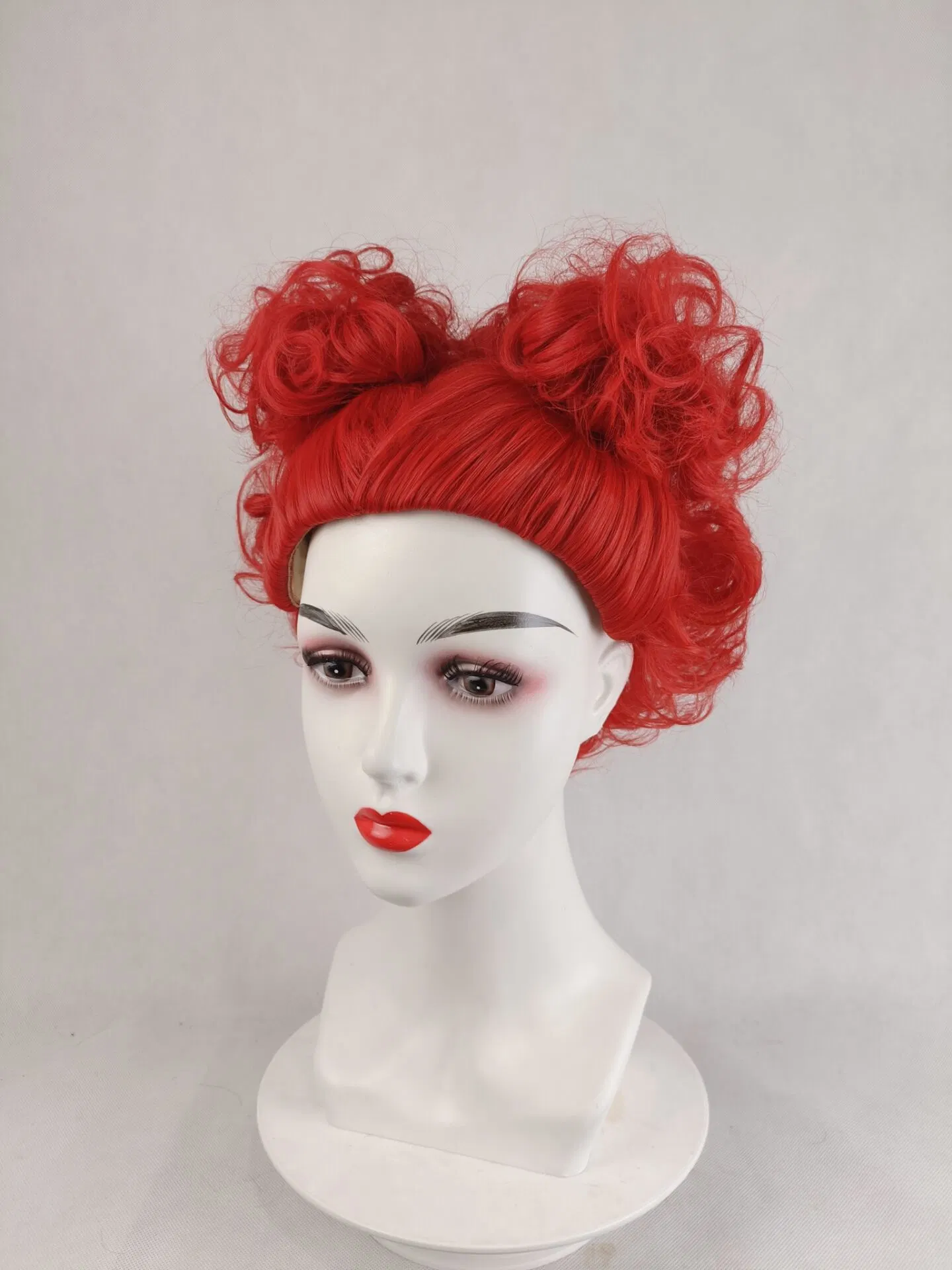 Wholesale/Supplier High quality/High cost performance Short Curly Wig Red Queen Cosplay Wigs