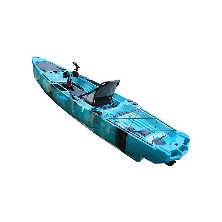 Good Quality Wholesale/Supplier OEM 13FT Vicking Sit on Top Sea Blow up Foot Pedal Drive Single Fishing Kayak