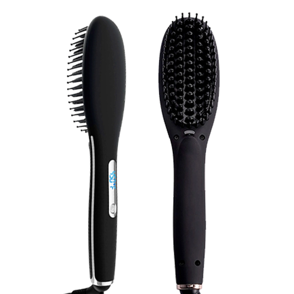 Private Label Electric Ceramic Ionic Hair Straightening Brush Heat Hair Brush