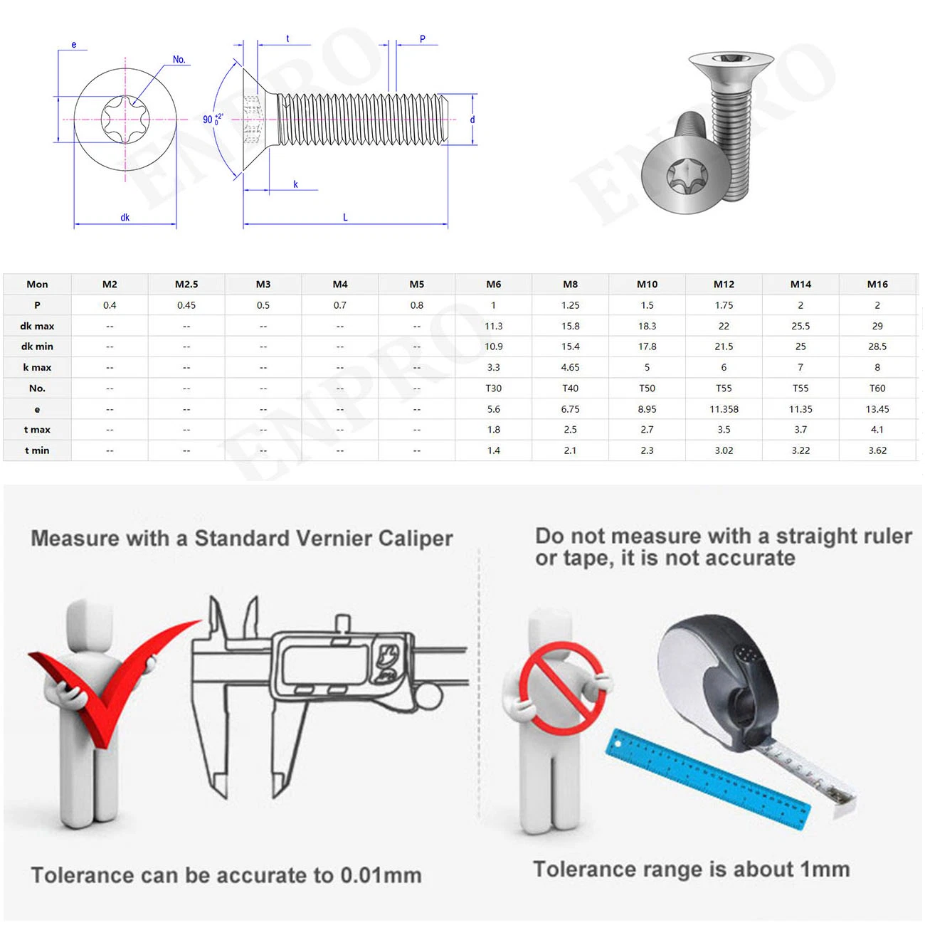 China Wholesale/Supplier Supplier Price M3 M4 M5 M6 Flat Countersunk Head Pin in Torx Csk Safety Security Screw