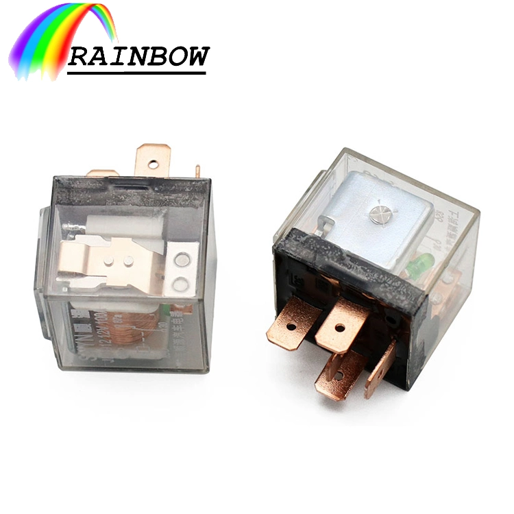 Hot Sell Auto Parts Copper 80 AMP DC 12/24V LED 5 Pin Channel Car Sealed Transparent Relay Universal