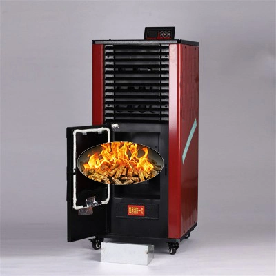 Fireplace for sale red indoor cast iron smokeless biomass wood pellet stove