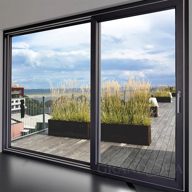 Luxury Big Tinted Glass Aluminum Sliding Door System