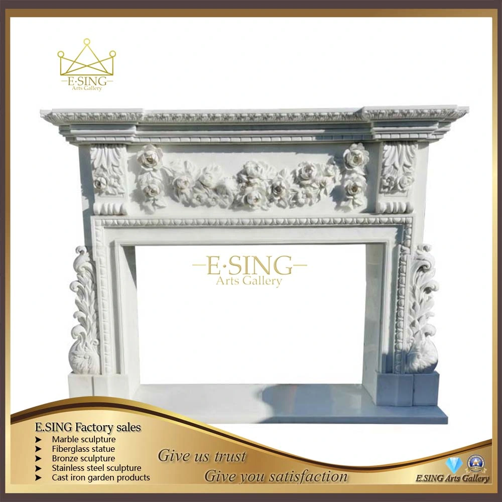 Hot Sale European Style Classic Fireplace Mantels for Decoration