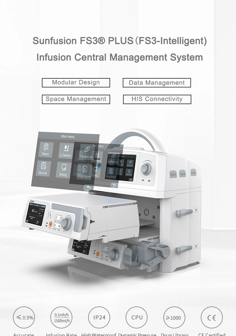 La gestion intelligente des perfusions avec logiciel intelligent facilite le travail de l'hôpital.