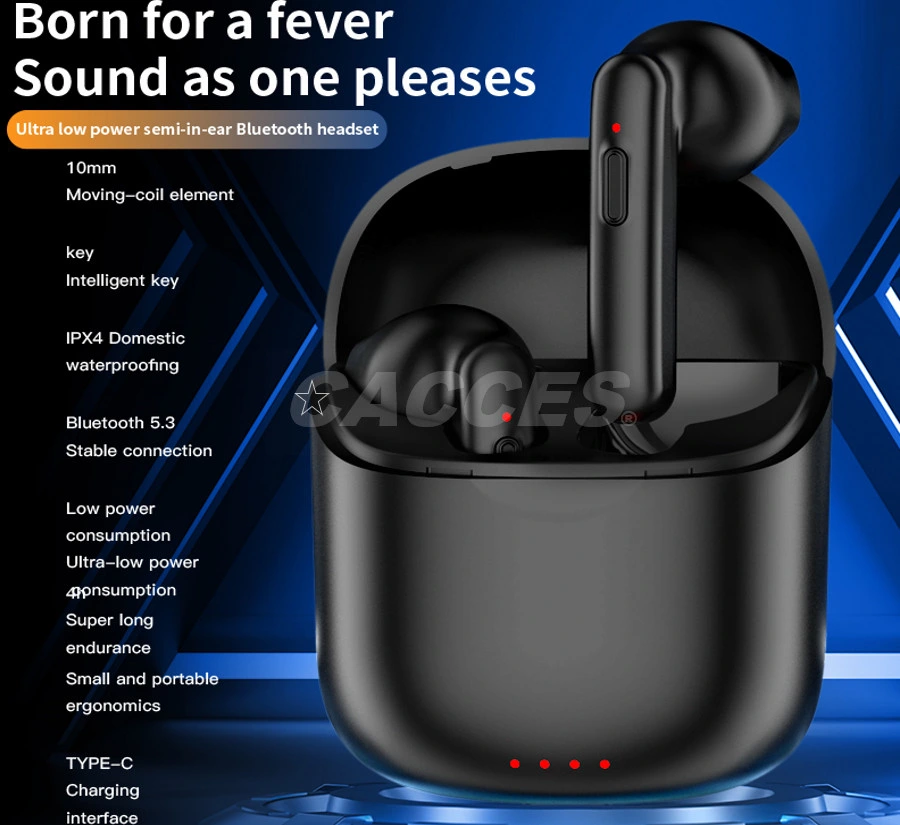 Kabellose Ohrhörer, Bluetooth 5,3 Kopfhörer Ohrhörer 50hrs Akkulaufzeit tief Bass-Kopfhörer kabellose Ladetasche &amp; LED-Lichtanzeige Wasserdichtes Mikrofon Headset