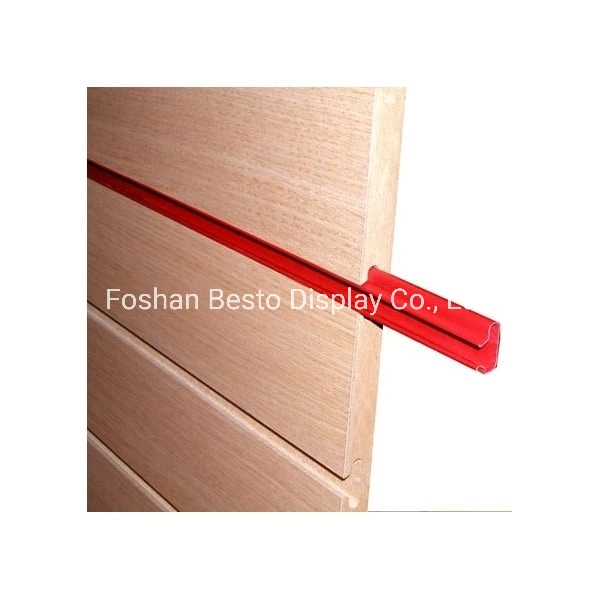 1220mm Length Red PVC Plastic Slatwall Insert Display for 18mm MDF Slatwall