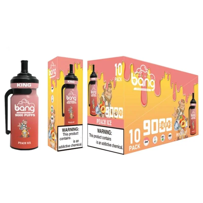 E-cigarro Puff descartável, caneta de Pape Bang XXL Bang King 9000 Puffs com líquido de sabor 16 pré-enchido