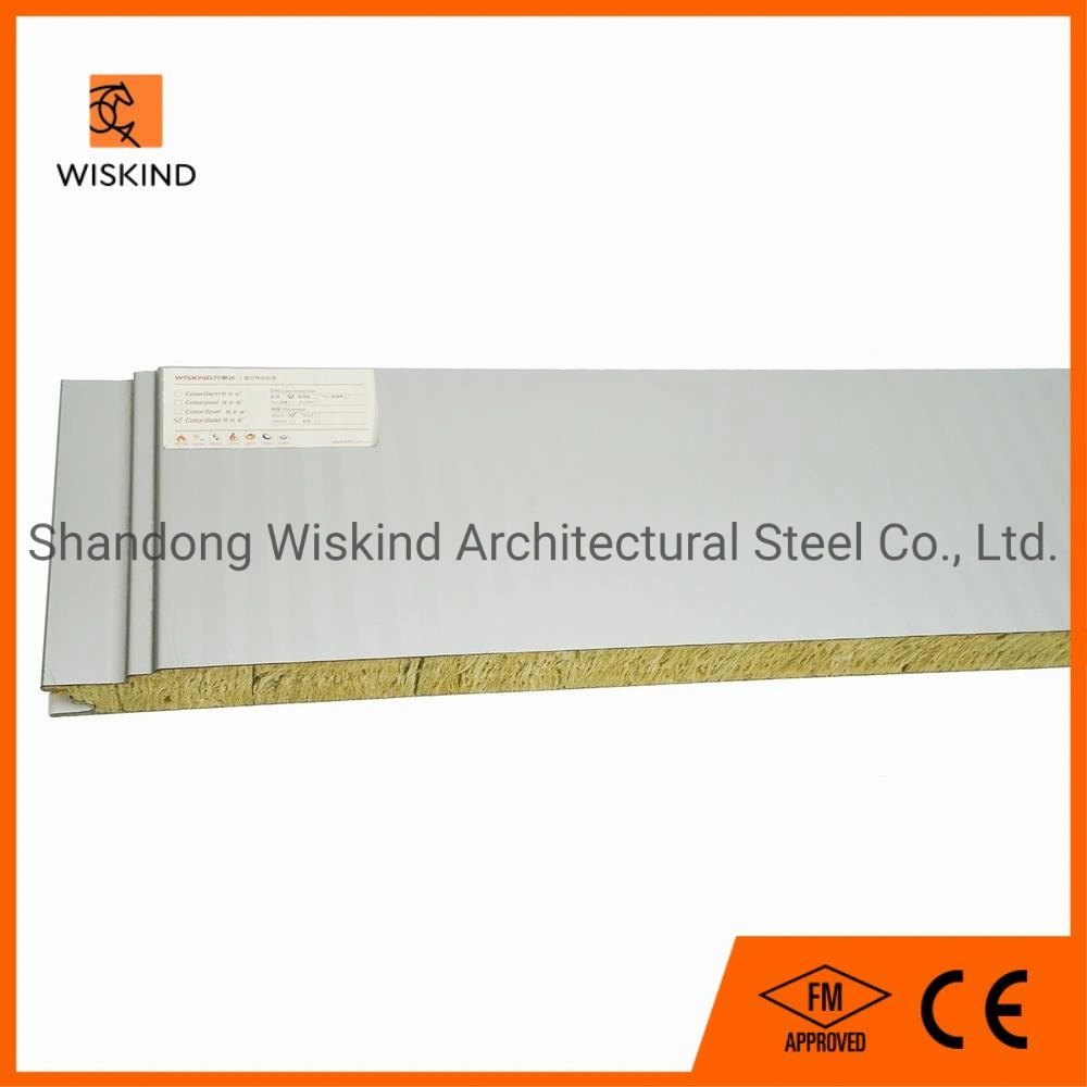 China Made Free Design Rock Wool Sandwich Panel for Cladding Building