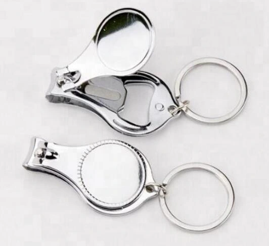 Carbon Steel Nail Clippers with Bottle Opener Keychain