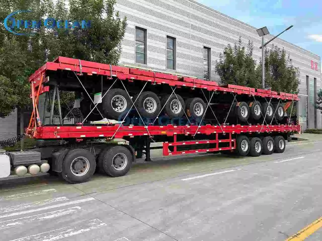 4 Axles Utility Fence Cargo stake Полуприцеп