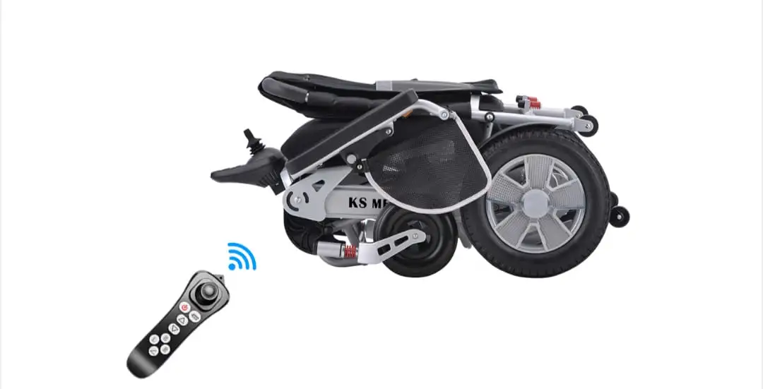 Portable Aluminum Alloy Electric Wheelchair with 10ah Li-Battery and Remote Control