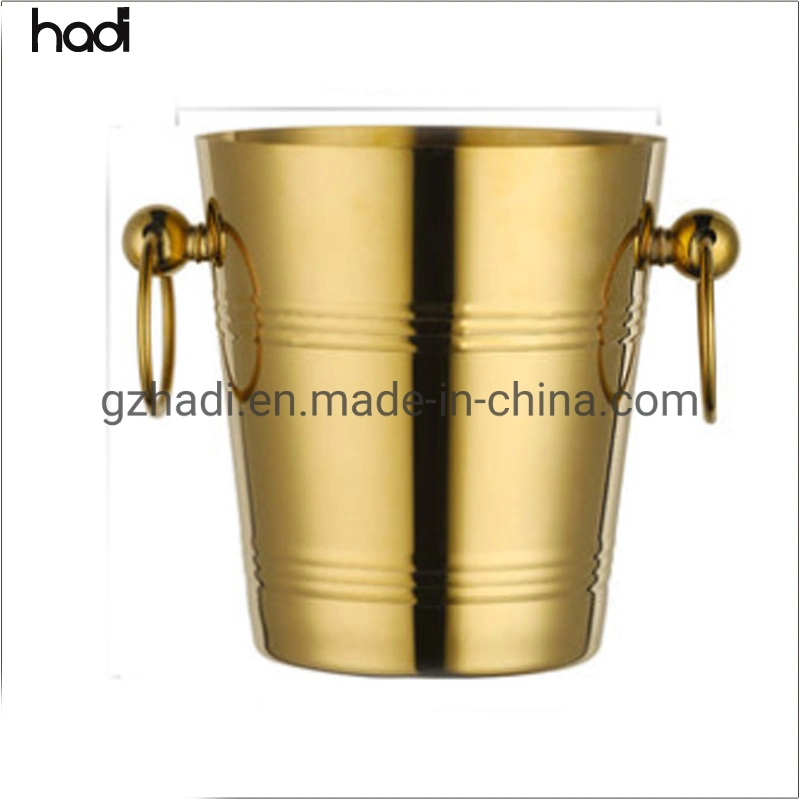 Cater Equip Buffet Hotel Stainless Steel Champagne Ice Bucket Table Top Copper Gold Ice Bucket Luxury Large Ice Bucket Custom Cheap Wholesale/Supplier Price Ice Buckets