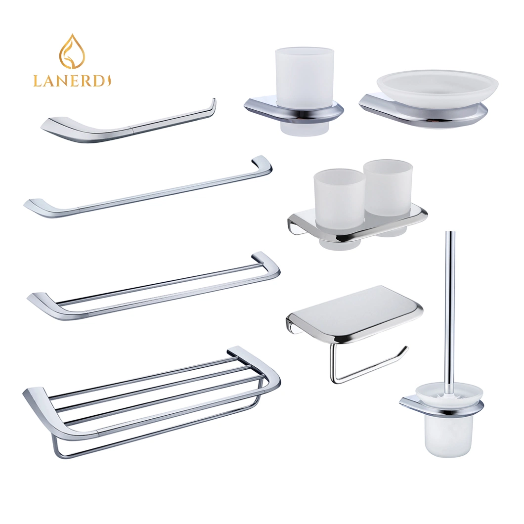 Bathroom Fittings Shelf Robe Hook Towel Bar Paper Holder Soap Dish Towel Rack Chrome Bathroom Hardware Sets Toilet Set Zinc Bathroom Accessories