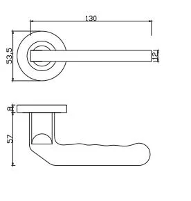 High quality/High cost performance  #304 Stainless Steel Wooden Door Handle/Lever Handle (GB03-42)