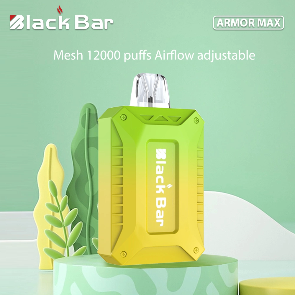 Nuevo diseño cubierta antipolvo integrada desechable E Cigarette Alibaba Puff Distribuidores Black Bar Armor Max 12000 Puffs VAPE 10000 Puff