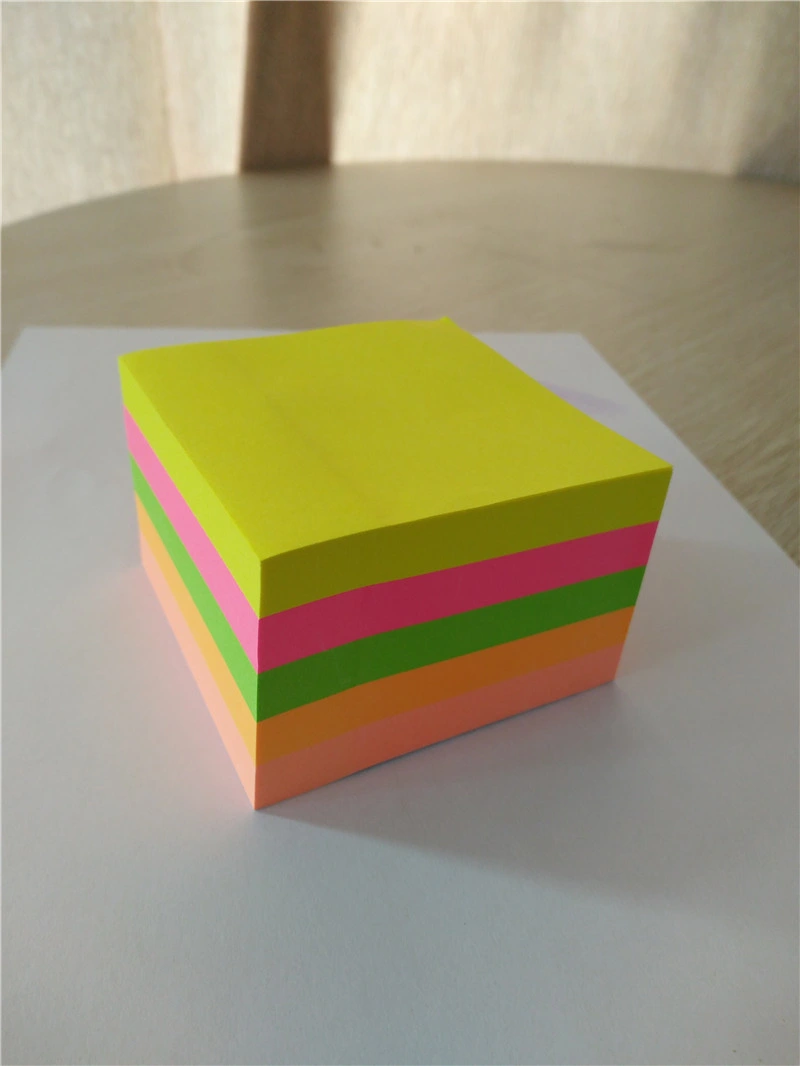 High quality/High cost performance  500sheets Neon Paper Cube Sticky Notes for Home and Office Dh-900