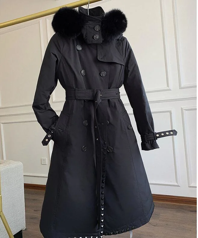 Winter New Women&prime; S Medium and Long Haining Fur Coat