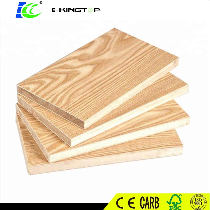 Customized 18mm E0 Glue Melamine Block Board/Blockboard