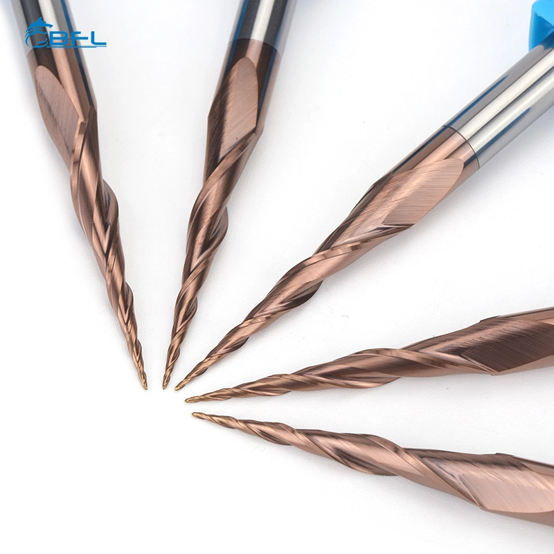 Bfl Solid Carbide End Mill CNC Fresa Taper Mill Cutting Tool for Wood Tapper Tapered Ball Nose End Mill