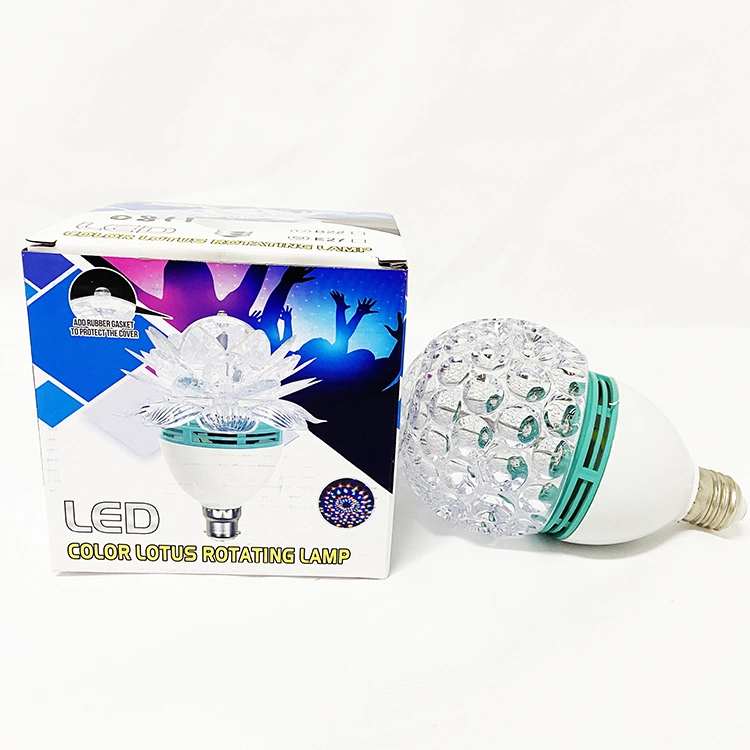 Colorful Auto Rotating RGB LED Bulb Smart Stage Light