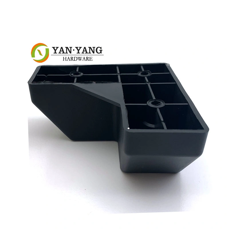 High quality/High cost performance  Black Color Sofa Bed Leg L Shape Plastic Furniture Feet