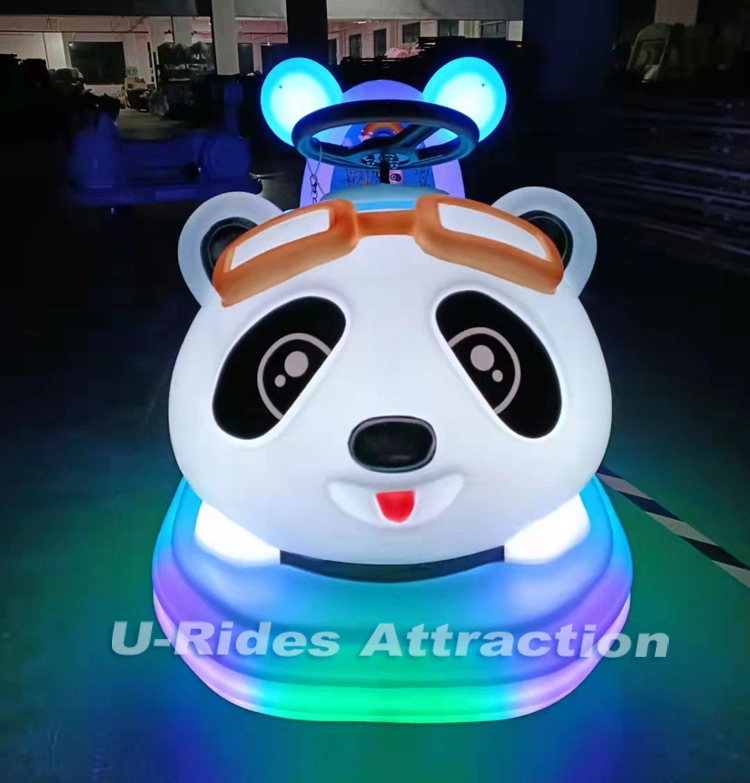 Destellos de luz LED a los niños ride electric panda alquiler de coches de juguete de suspensión de los animales para diversión de juegos