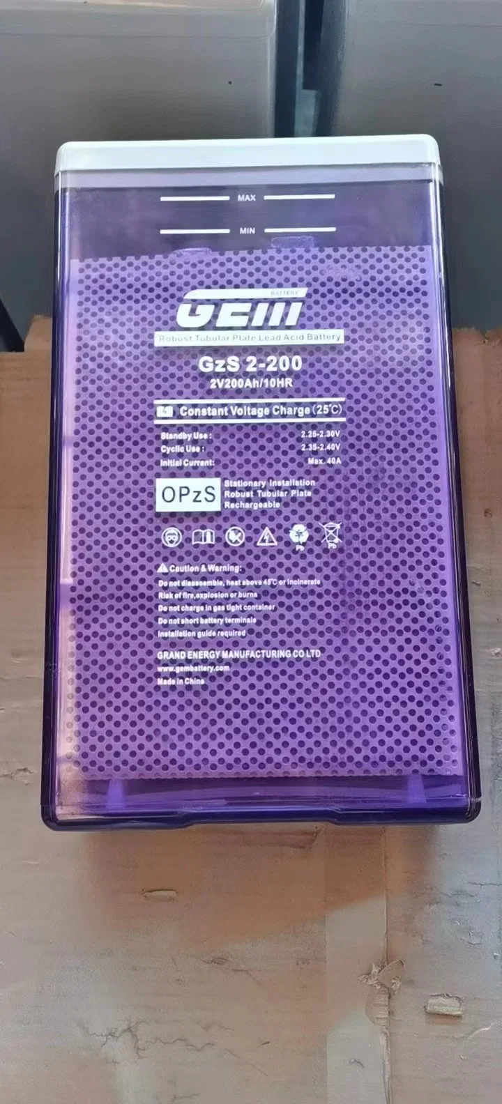 GEM Battery I GzS Series Wet/Dry GzS 2-100 (OPzS 2V-100AH)