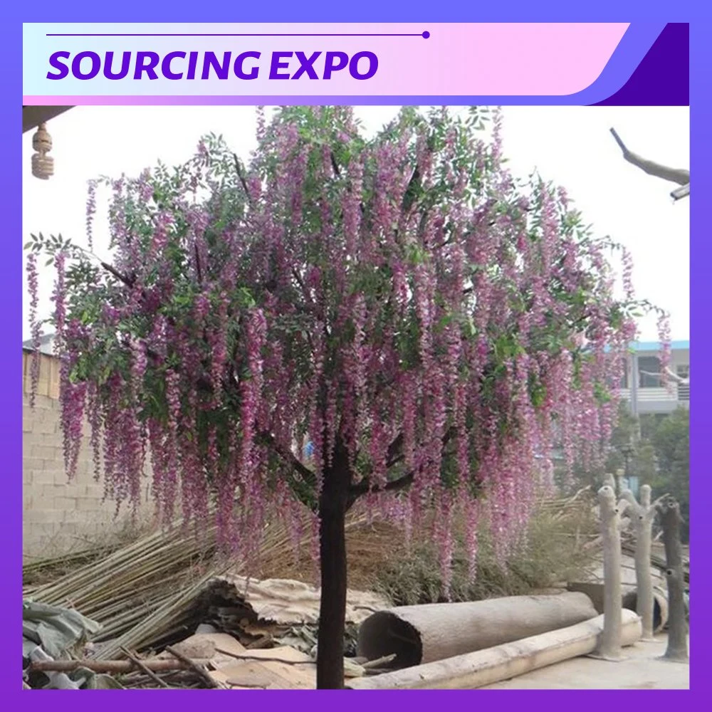 Wholesale/Supplier Artificial Large Plants Wisteria Trees Wedding Silk Hanging Wisteria Vine Tree Artificial Large Wisteria Tree