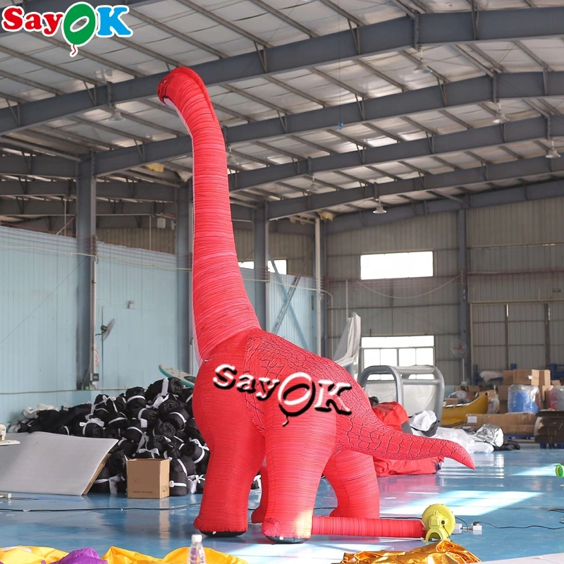 Christmas Yard Inflatable Pink Dinosaur for Decoration Outdoor Giant Custom Advertising Inflatable Design Cartoon Animal Mascot Models