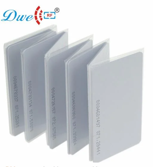 125kHz Printable RFID PVC Blank Card Glossy White Low Cost RFID Card