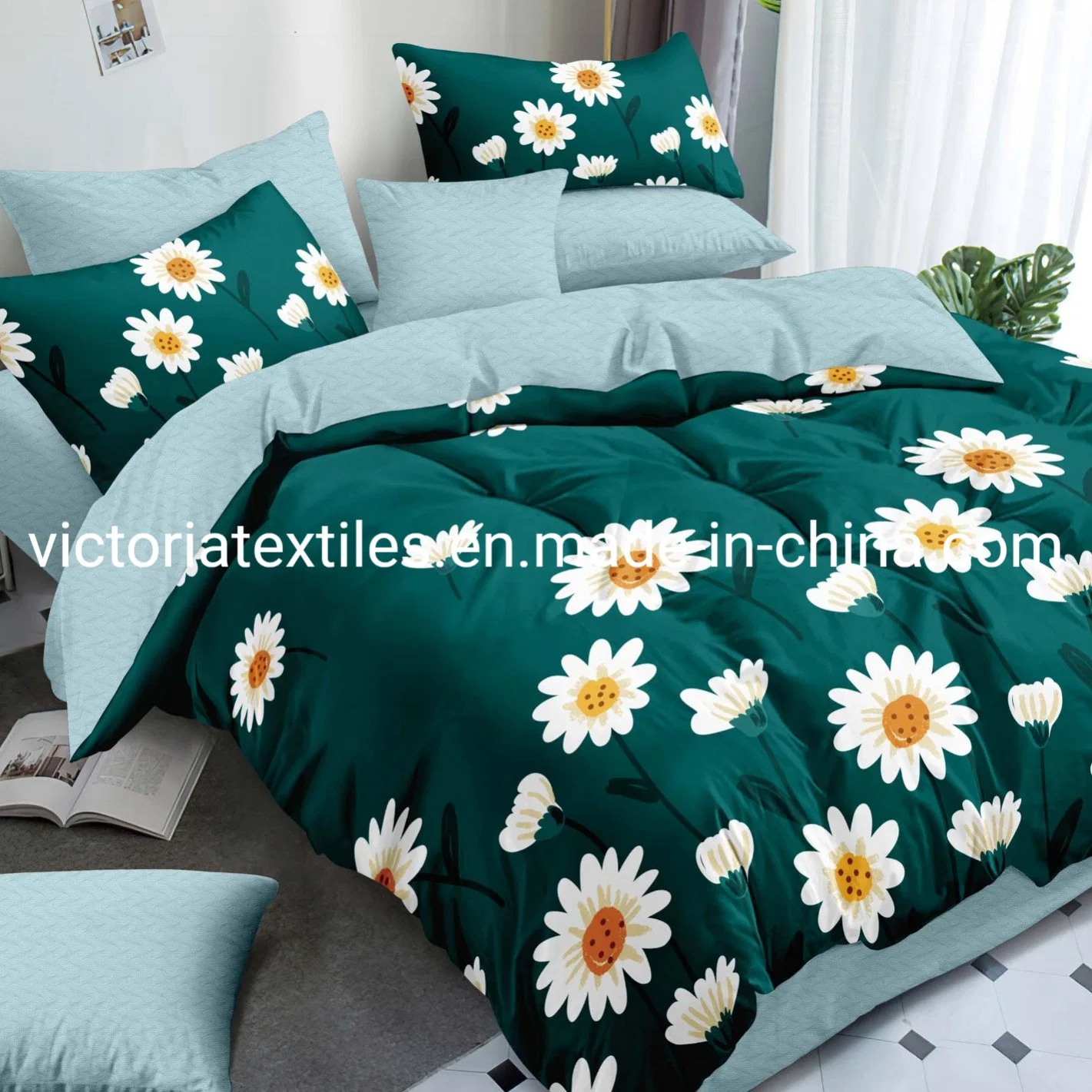 Moderne Muster Gedruckt Mikrofaser Home Textilien Bett Decke Cover-Set