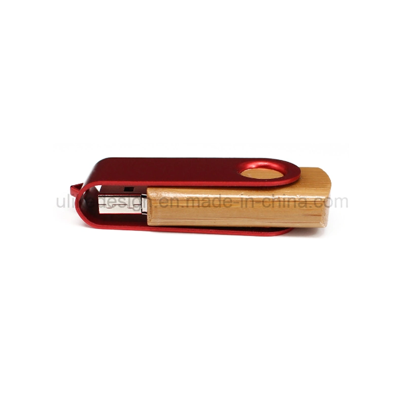 Promotional Swivel Customized USB Flash Drive/Pen Drive Wooden and Metal USB Pen Drive/USB Disk/USB Pen Stick