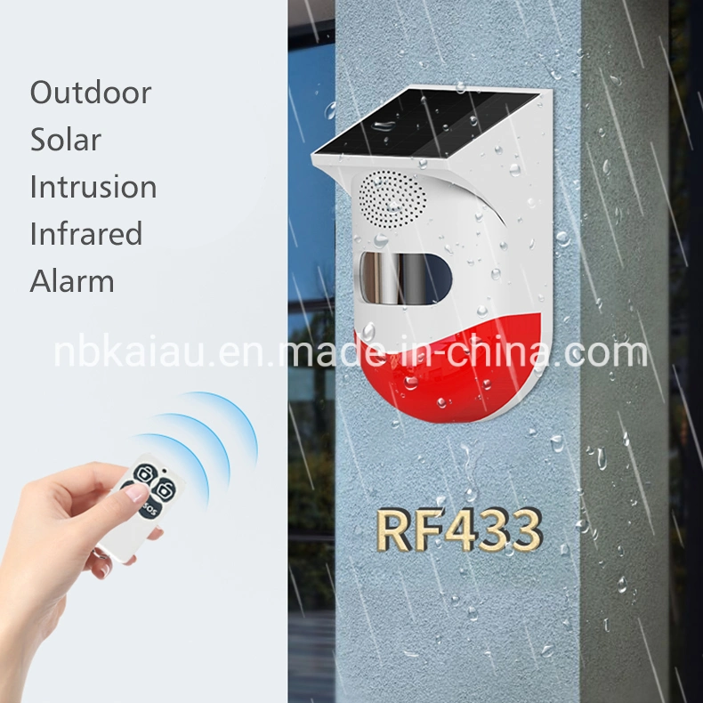 Outdoor IP67 Waterproof RF Remote Control Tuya Solar WiFi Sensor Alarm