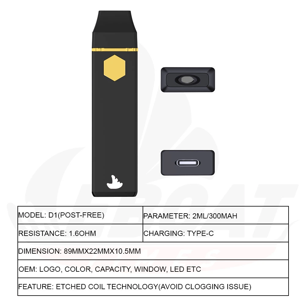 Eboat New Tech Post Free Etched Heating Coil Live Resin Hhc D8 D9 High Viscous Oil Canna Wholesale/Supplier Vape Pen