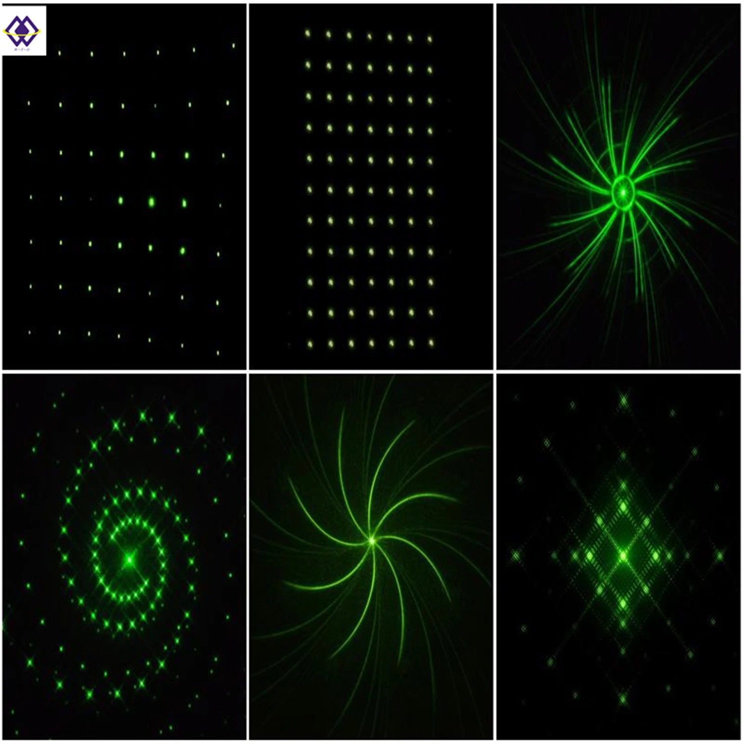 Customized Six Patterns for Light 6in1 Glass Laser Grating Lens