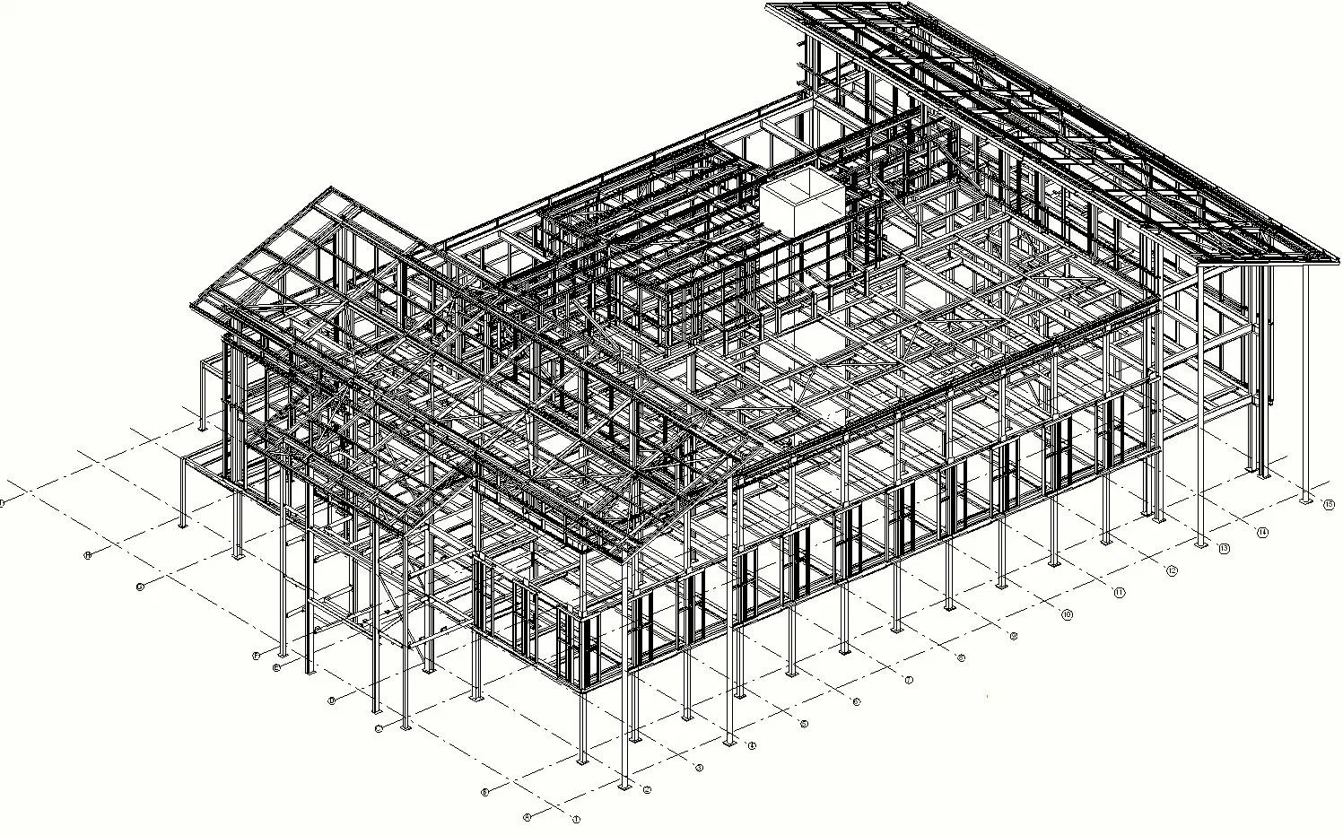 Free 3D Model Design Steel Structure Cheap Pre-Engineering Warehouse Workshop Prefab Industrial Prefabricated Steel Building