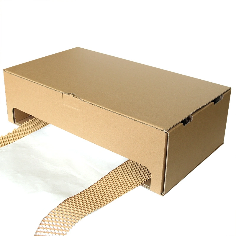 Protective Cushioning Customized Size Filling Buffer Packaging Roll Black White Brown Kraft Wrap Honeycomb Gift Paper