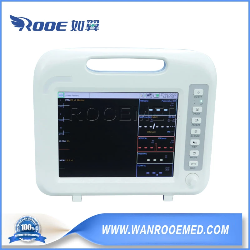 F6 Multi-Parameter Digital Color Portable ICU ECG Vital Signs System Patient Monitor