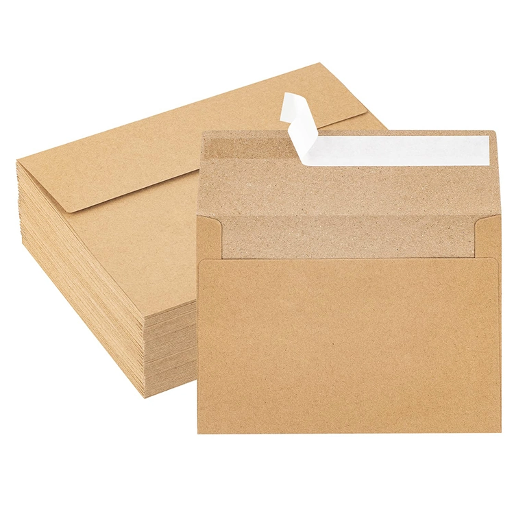 Custom Personalized Letter Kraft Paper Envelope for Card