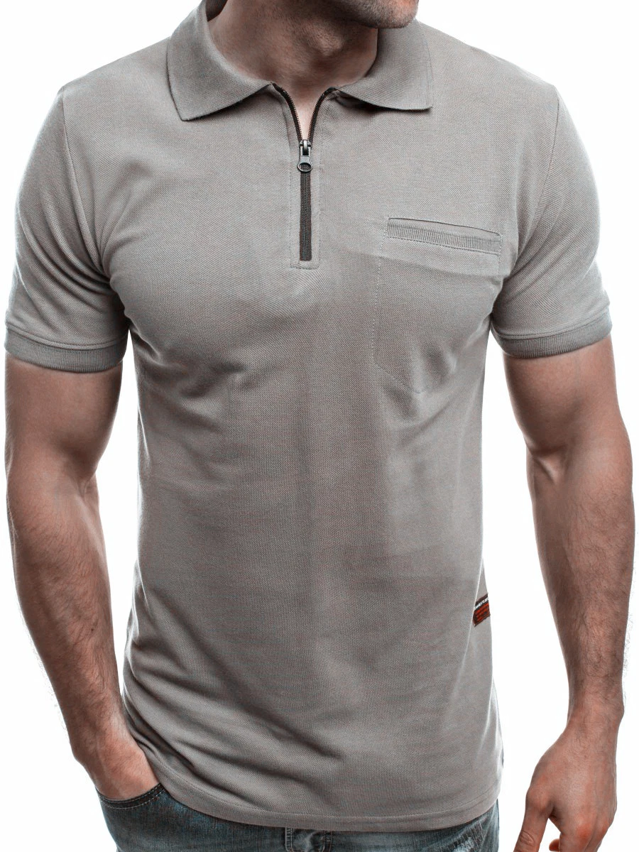 Wholesale/Supplier Men Polo Shirt Short Sleeve Shirts Golf Polo Clothing Summer Streetwear Casual Fashion Zipper Tops