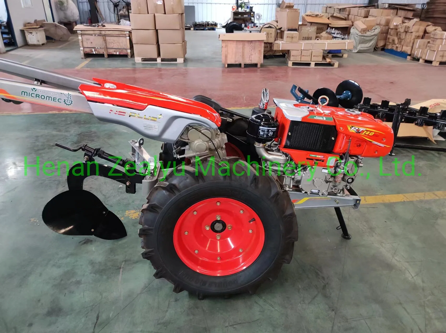 Hand Walking Tractor with Disc Plow and Other Accessories Small Field Machine