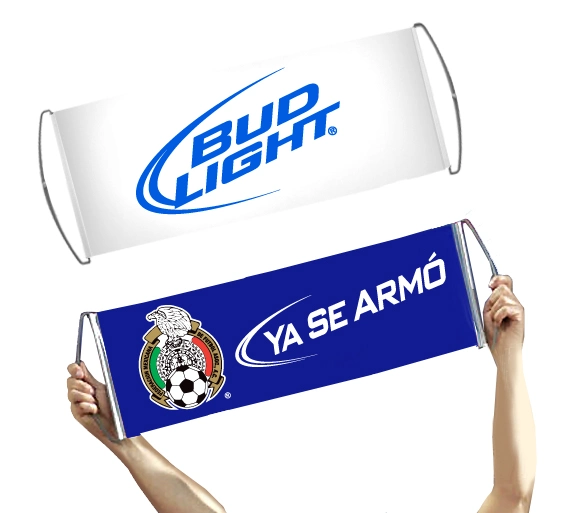 Ofertas de publicidade personalizadas Esportes retráteis Ventoinha rolagem portátil Bandeira de Banner com impressão gravura