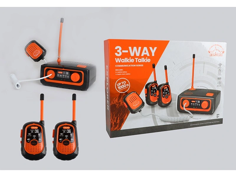 Electrical Toy 3 Way Radio Toy Interphone Outdoor Walkie Talkie Toys for Kids